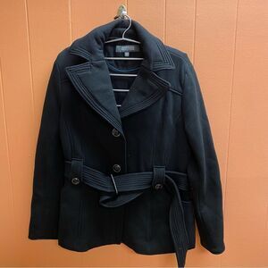 Women's Black Peacoat